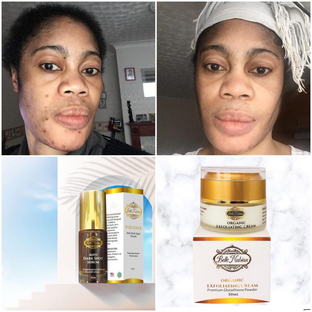 GLUTAX MIRACLE BODY CREAM & 2 BELLE NUBIAN SERUMS