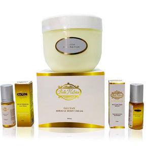 GLUTAX MIRACLE BODY CREAM & 2 BELLE NUBIAN SERUM