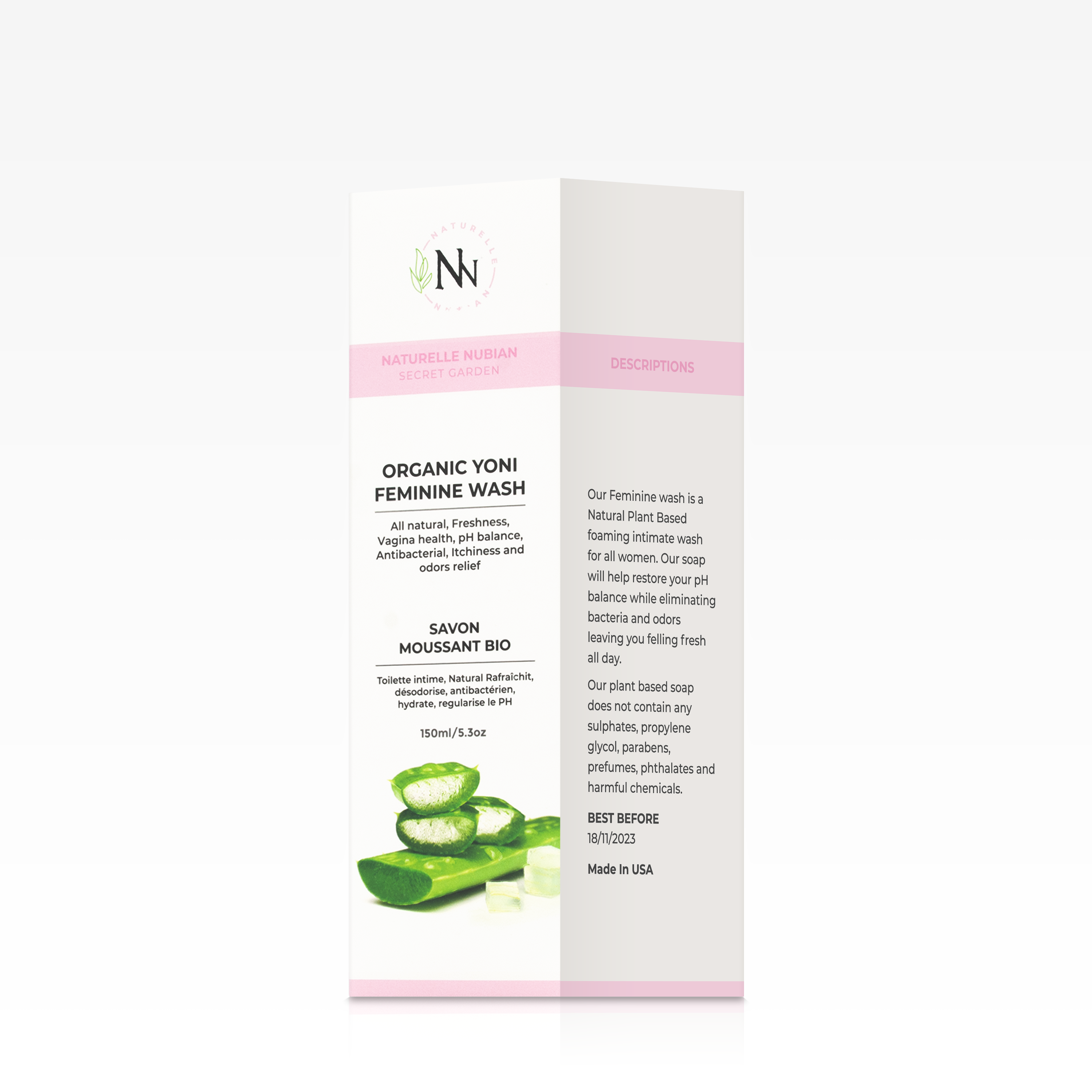 ORGANIC YONI FEMININE WASH (ALOE VERA)