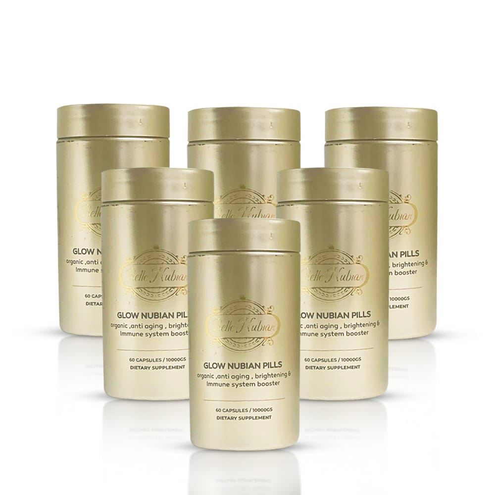 Pilules éclaircissantes Nubian Glow - 6 BOUTEILLES