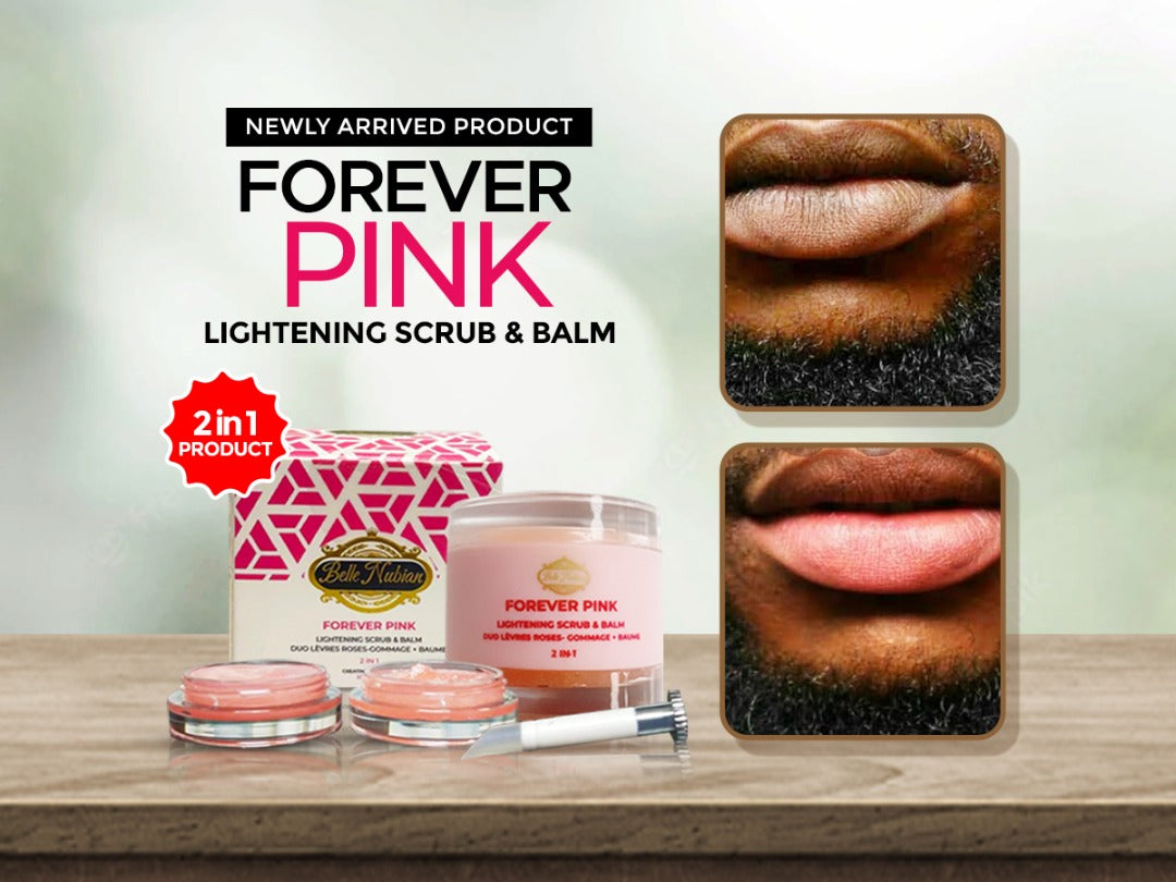 NOUVEAU Forever Pink :Gommage et baume éclaircissant (pour les lèvres)