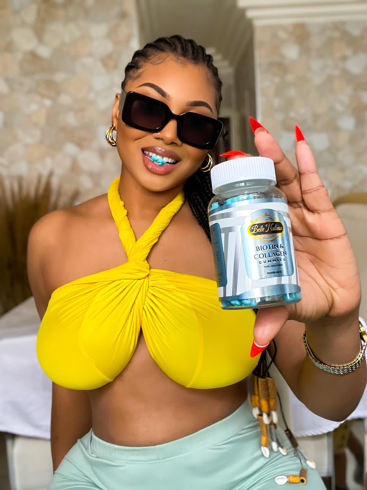 Gummies à la biotine et au collagène (pour la peau des ongles et des vergetures)