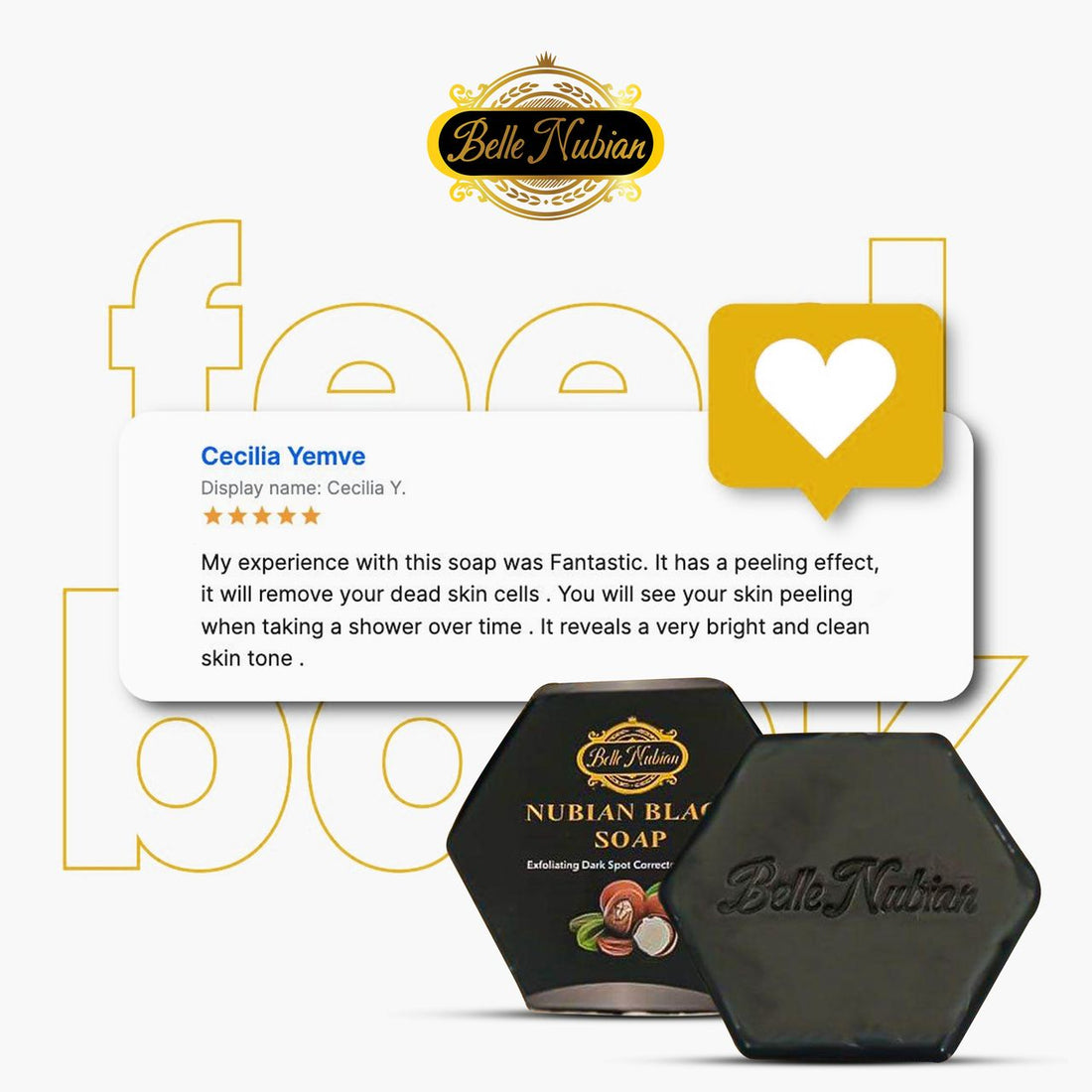 NEW NUBIAN BLACK SOAP with argan oil