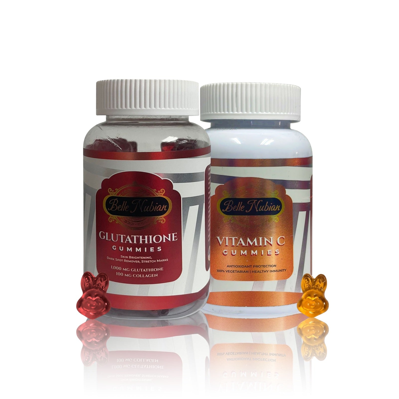 Lightening Gluta Gummie Set (For ALL Skin Types) Belle Nubian Skincare Lightening Gluta Gummie Set (For ALL Skin Types) Belle Nubian Skincare