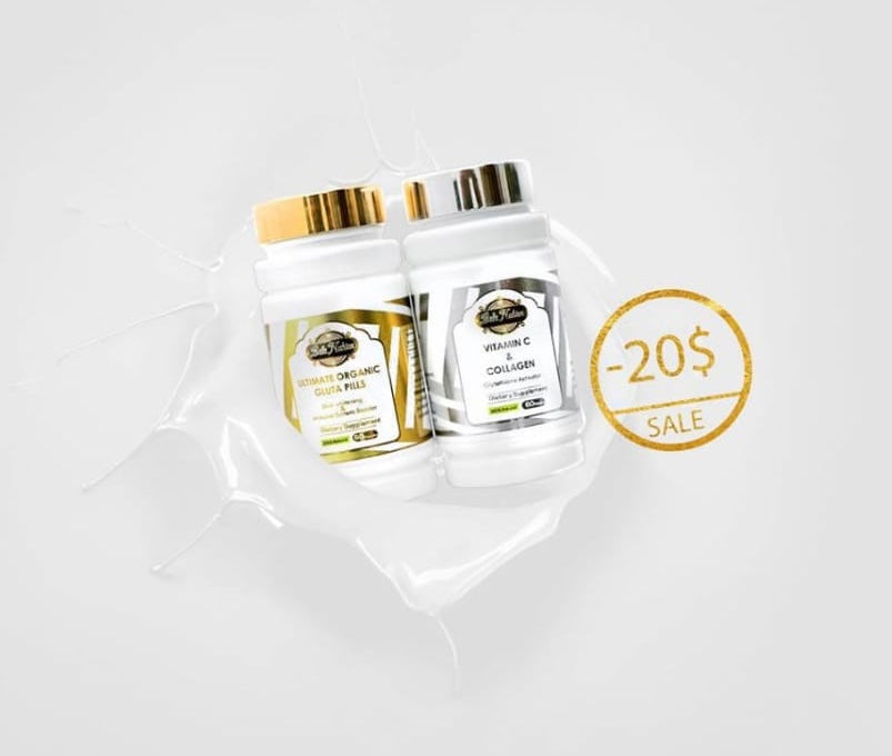 ULTIMATE ORGANIC PILLS + VITAMIN C & COLLAGEN. (the most lightening set) ULTIMATE ORGANIC PILLS + VITAMIN C & COLLAGEN. (the most lightening set)